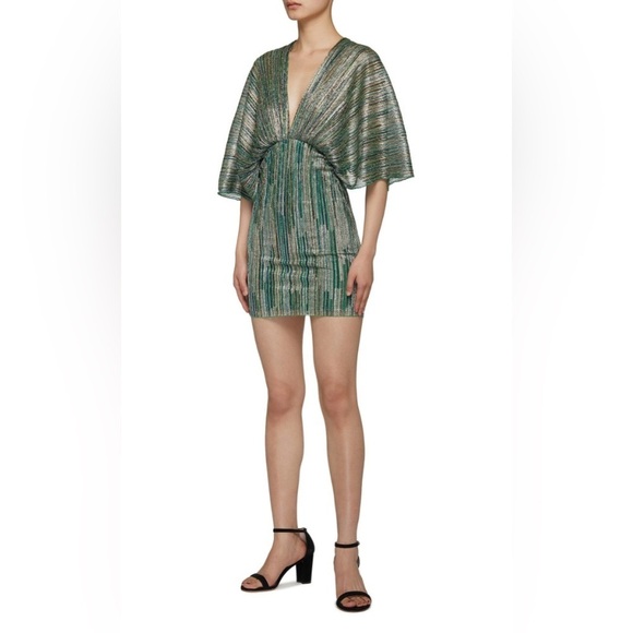 ROTATE Birger Christensen Ester Dress in Fern Green size 32 US 0 NWT - Picture 4 of 14